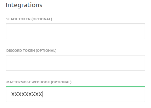 Add mattermost webhook settings